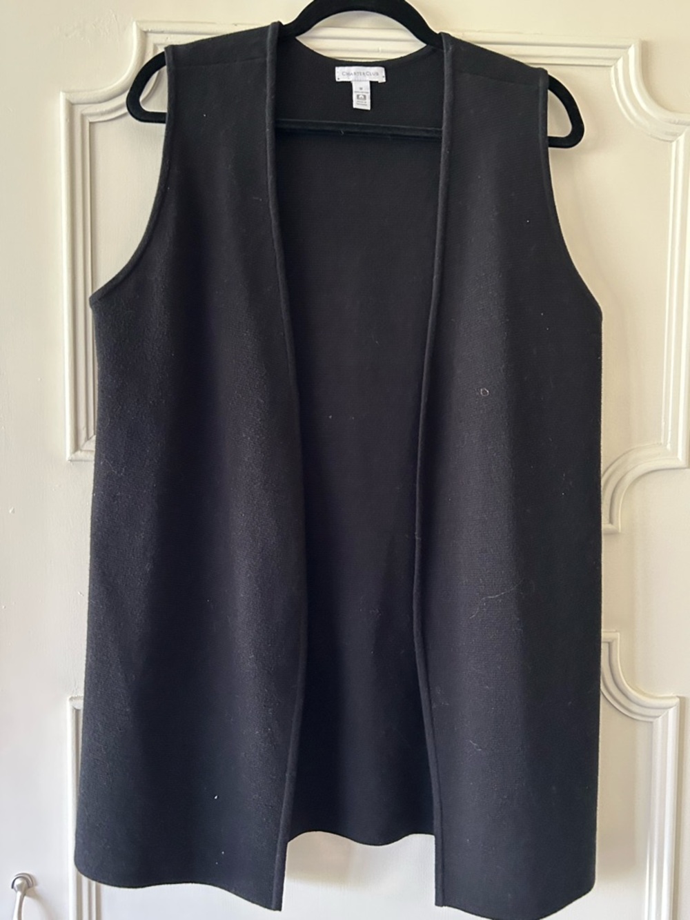 Charter Club Black Knit Top
